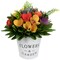 Northlight Wooden Artificial Spring Floral Arrangement with "Flowers and Garden" Pot - 8"